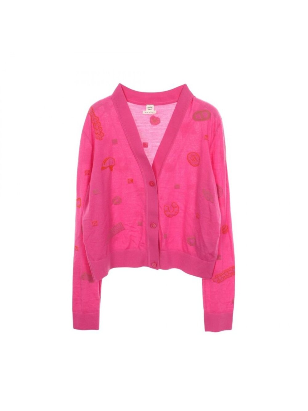 Hermes Cardigan Candy Liblis Bandana Pink Wool